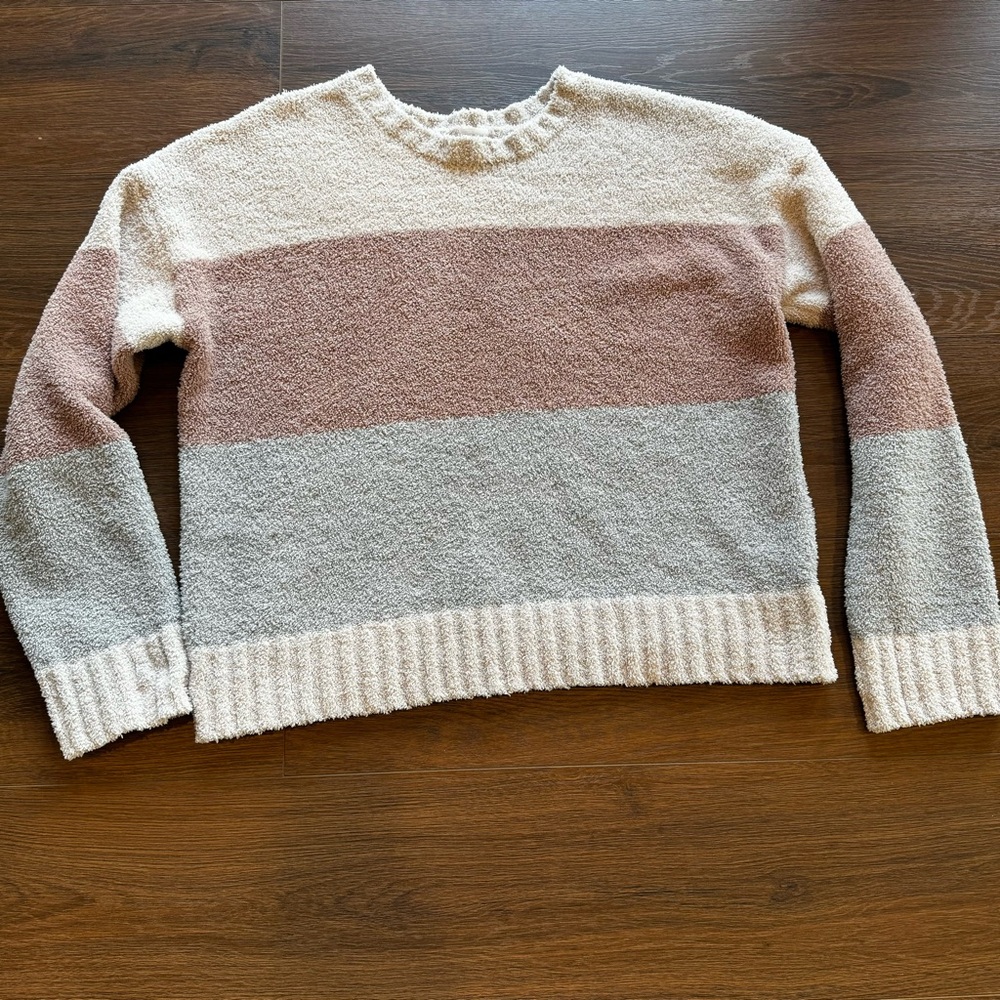 Altard State Sweater Ivory Multi Stripe Cozy Sweater Size Large‎